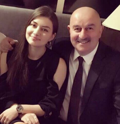 Madina Cherchesova with her father Stanislav Cherchesov.